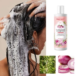 Biosmooth Onion Biotin and Rosemary Shampoo for Stronger, Thicker and Longer Strands - Soft Shine, Anti-Hair Loss and Thinning, Growth Formula