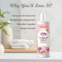 Biosmooth Onion Biotin and Rosemary Shampoo for Stronger, Thicker and Longer Strands - Soft Shine, Anti-Hair Loss and Thinning, Growth Formula