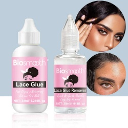 Wig Glue + Lace Wig Glue Remover Kit, Waterproof Strong Hold Wig Glue Kit, Lace Glue for Front Lace Wig Lace Glue Remover for Tape in Extension