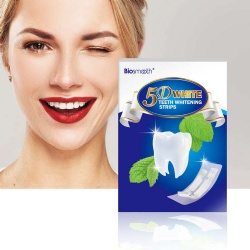 Biosmooth Sensitive Teeth Whitening Strips Kit: Professional Dental Whitening Set