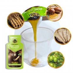 Grey coverage long lasting natural looking dark brown hair shampoo for man and woman