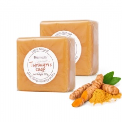 Organic Natural Herbal Ginger Turmeric Bath Soap Handmade Tumeric Soap For Skin Whitening
